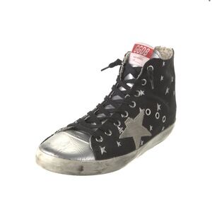 Golden Goose Black and Silver high tops GUC sz 37 US 7